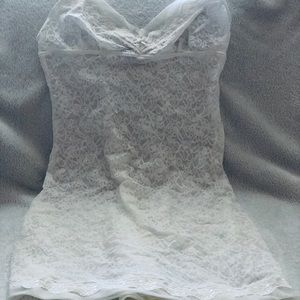 White lace slip